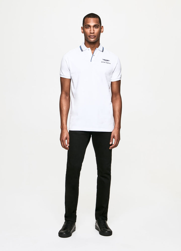Hackett Mens S/S Aston Martin Jacquard Collor Polo HM563153