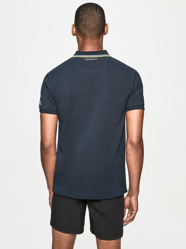 Hackett Mens S/S Aston Martin Jacquard Collor Polo HM563153