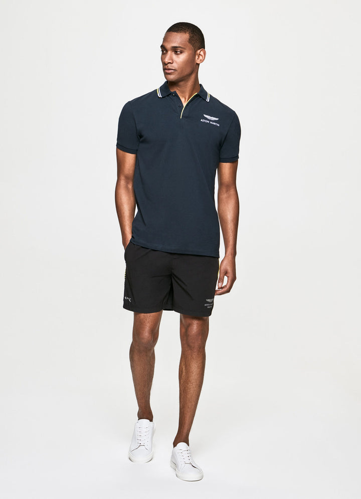 Hackett Mens S/S Aston Martin Jacquard Collor Polo HM563153
