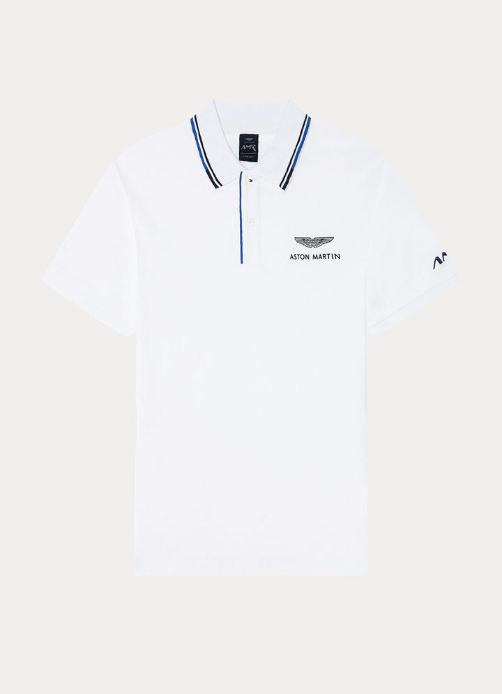 Hackett Mens S/S Aston Martin Jacquard Collor Polo HM563153
