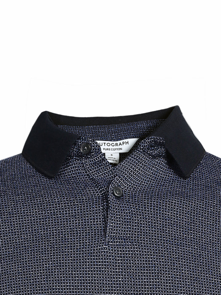 M&S Mens S/S Textured Polo