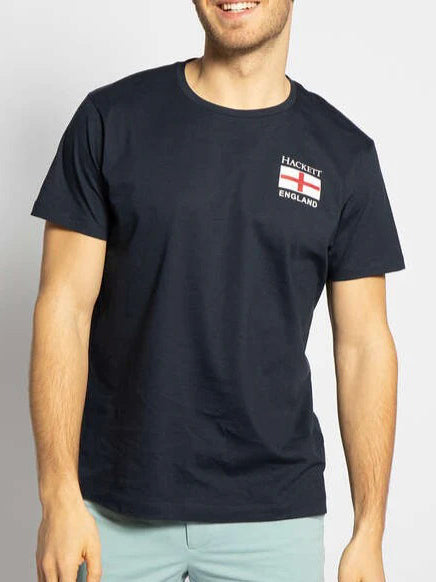 Hackett Mens S/S R-N (England Flag) T-Shirt HM500503