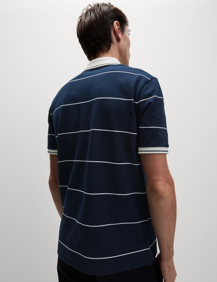 M&S Mens S/S Striper Polo T28/5078M