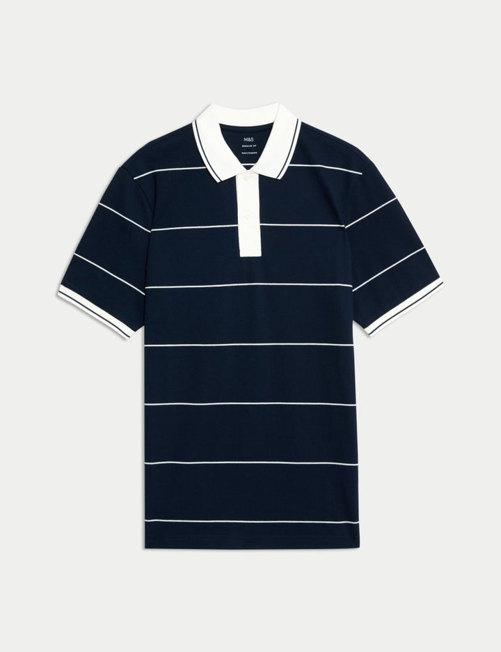 M&S Mens S/S Striper Polo T28/5078M