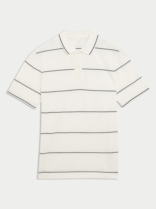 M&S Mens S/S Striper Polo T28/5078M