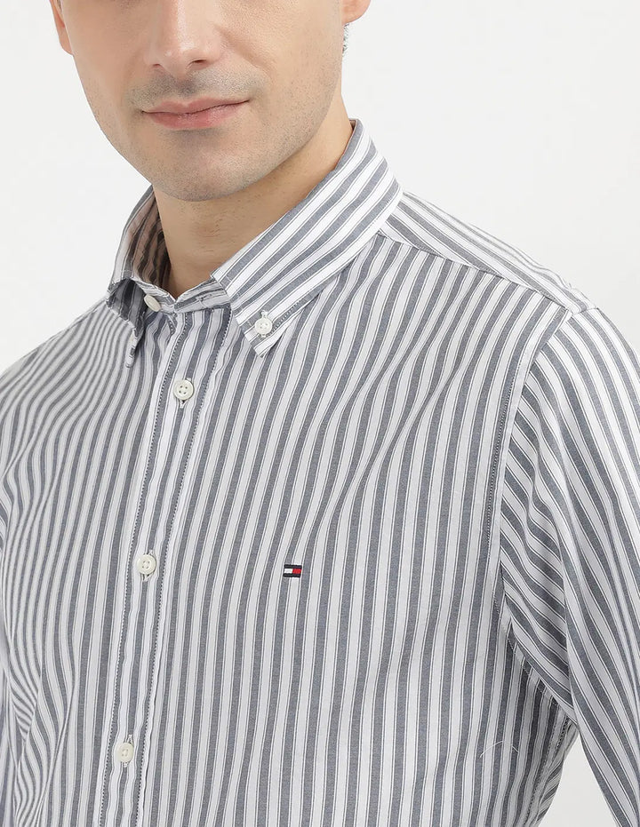 Tommy Hilfiger Mens L/S Lining Casual Shirt AT-SB-XMO4529