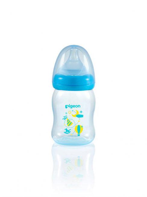 Pigeon Baby Soft Touch Clear PP Feeding Bottle 160ml 0m+ (Blue) #A78180 (W-22)