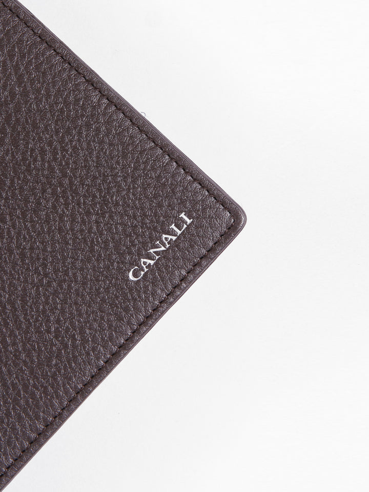 Canali Men Leather Wallet P211404 Brown