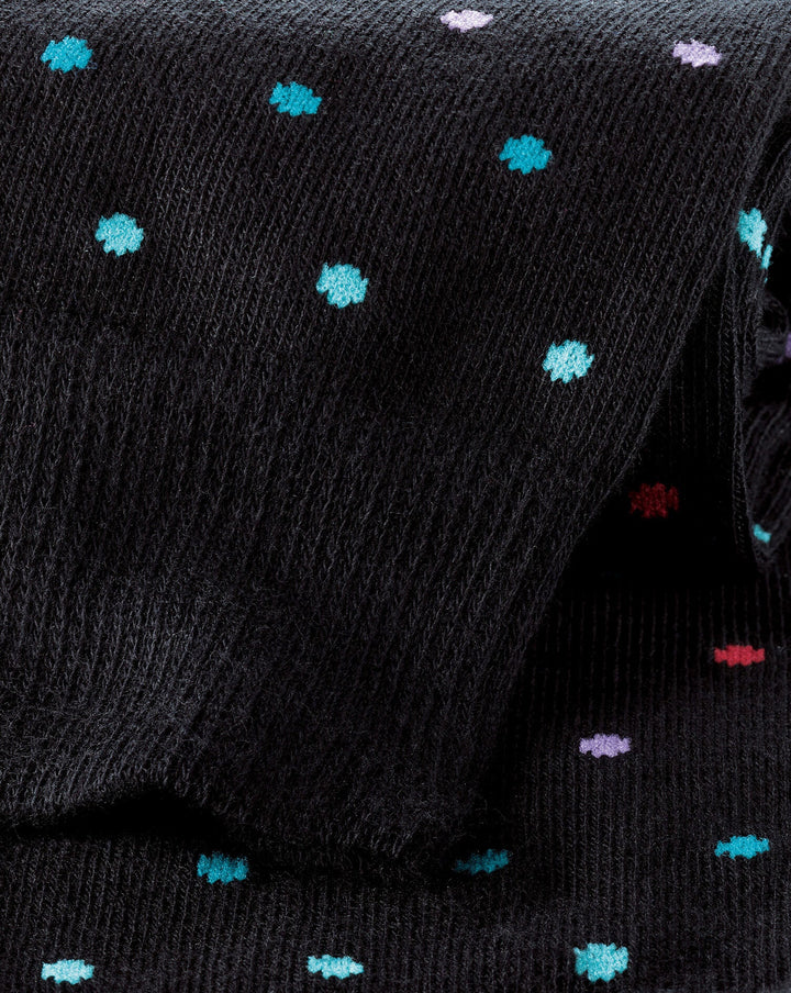 Black Multi Spot Socks