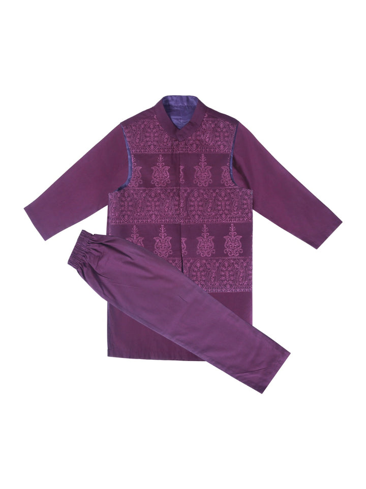 HH Boys Kurta Trouser With Waist Coat 3Pcs #HH-KTW-002 (S-24)