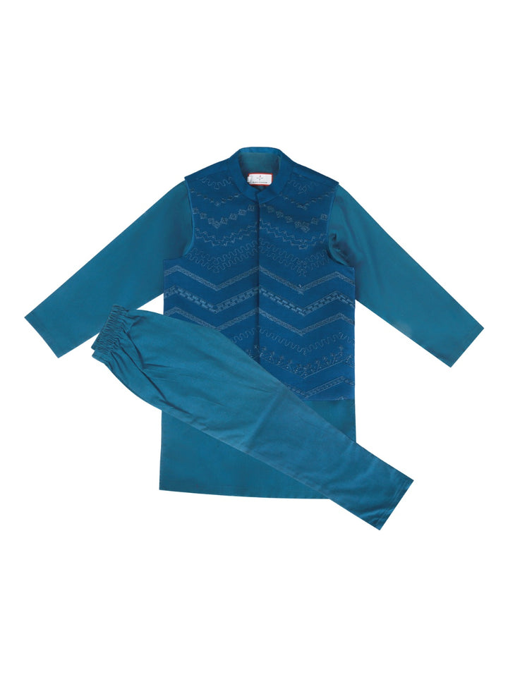 HH Boys Kurta Trouser With Waist Coat 3Pcs #HH-KTW-004 (S-24)