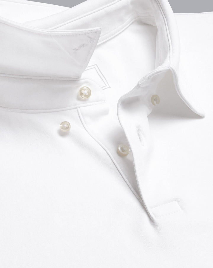 White Plain Short Sleeve Jersey Polo