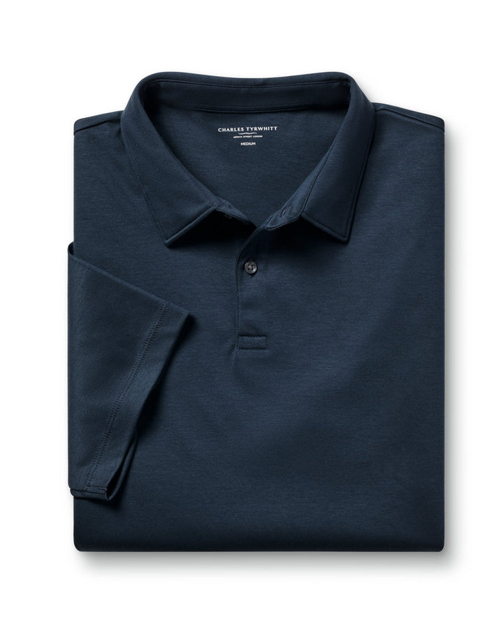 Petrol Blue Plain Short Sleeve Jersey Polo