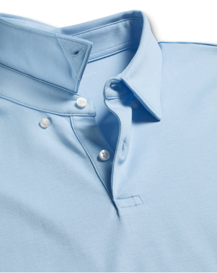 Sky Blue Plain Short Sleeve Jersey Polo
