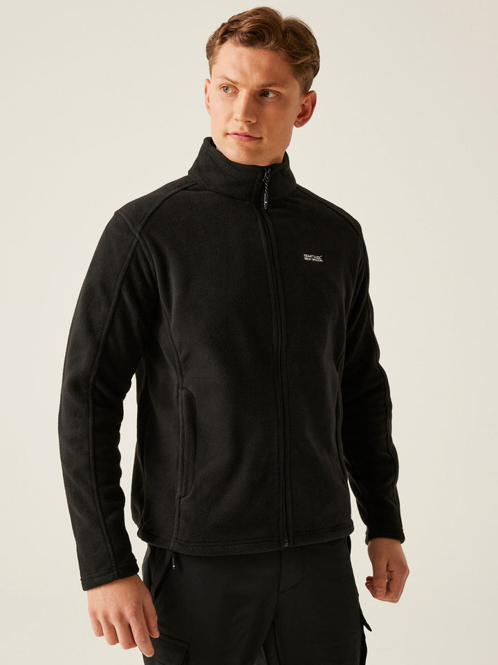 Regatta Mens L/S Fleece Zipper RMA192 (Black)