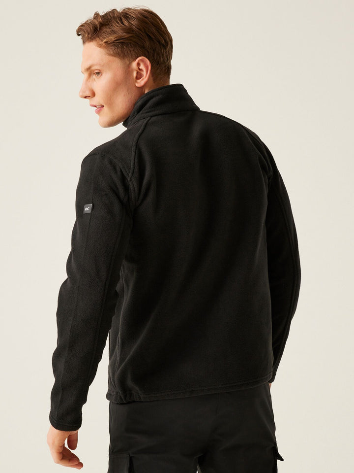 Regatta Mens L/S Fleece Zipper RMA192 (Black)