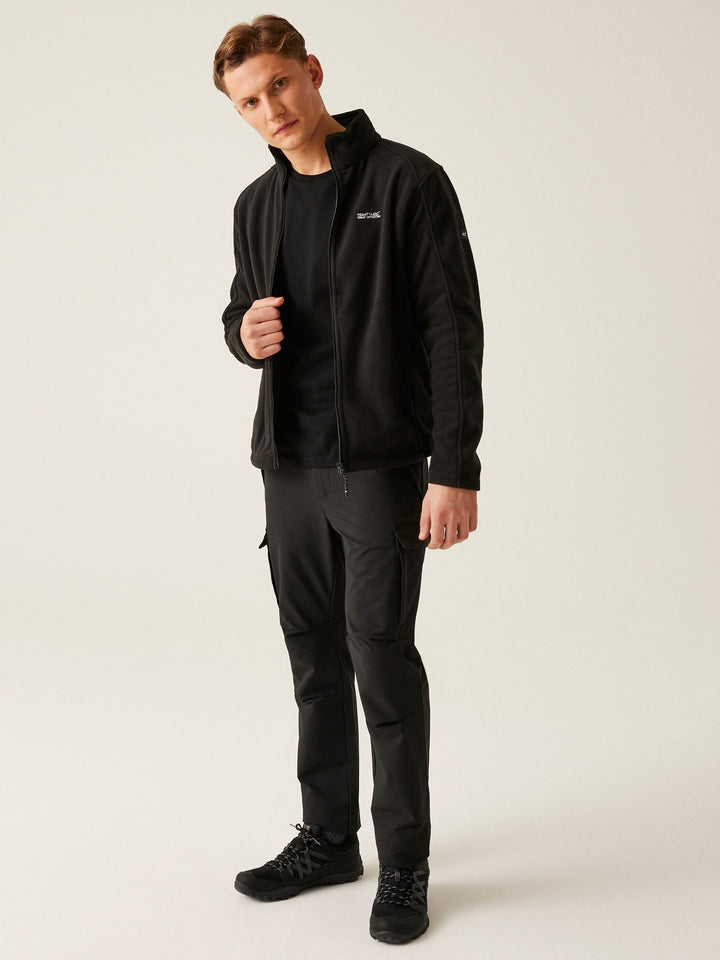 Regatta Mens L/S Fleece Zipper RMA192 (Black)