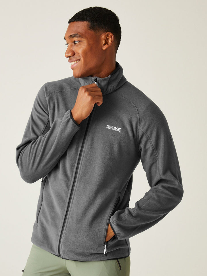 Regatta Mens L/S Fleece Zipper RMA502 (Grey)