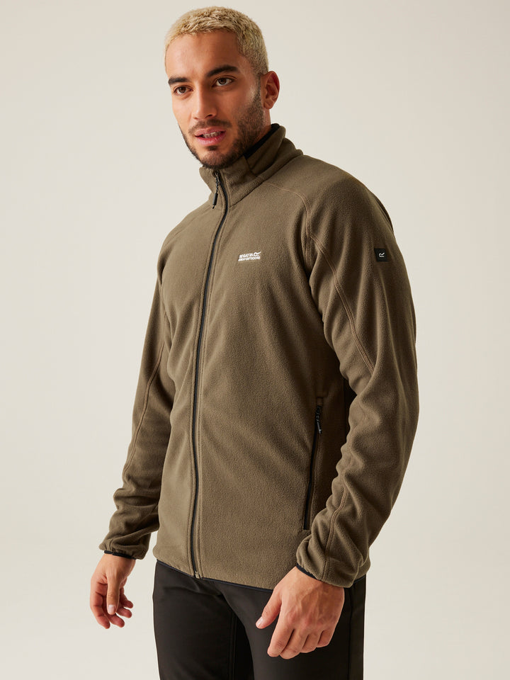 Regatta Mens L/S Fleece Zipper RMA502 (Green)