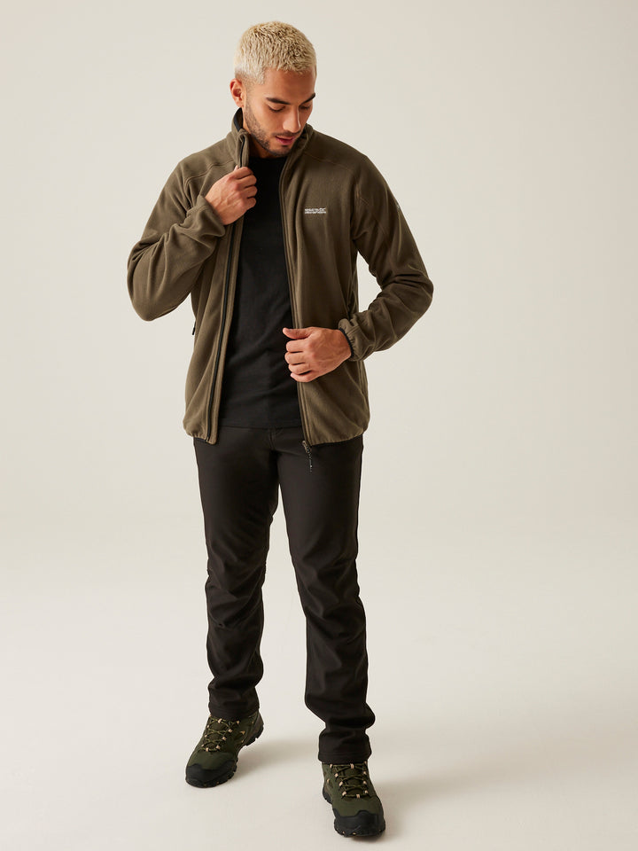 Regatta Mens L/S Fleece Zipper RMA502 (Green)