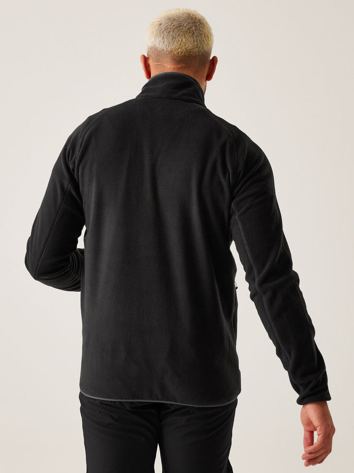 Regatta Mens L/S Fleece Zipper RMA502 (Black)