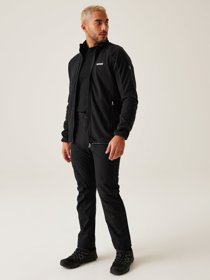 Regatta Mens L/S Fleece Zipper RMA502 (Black)