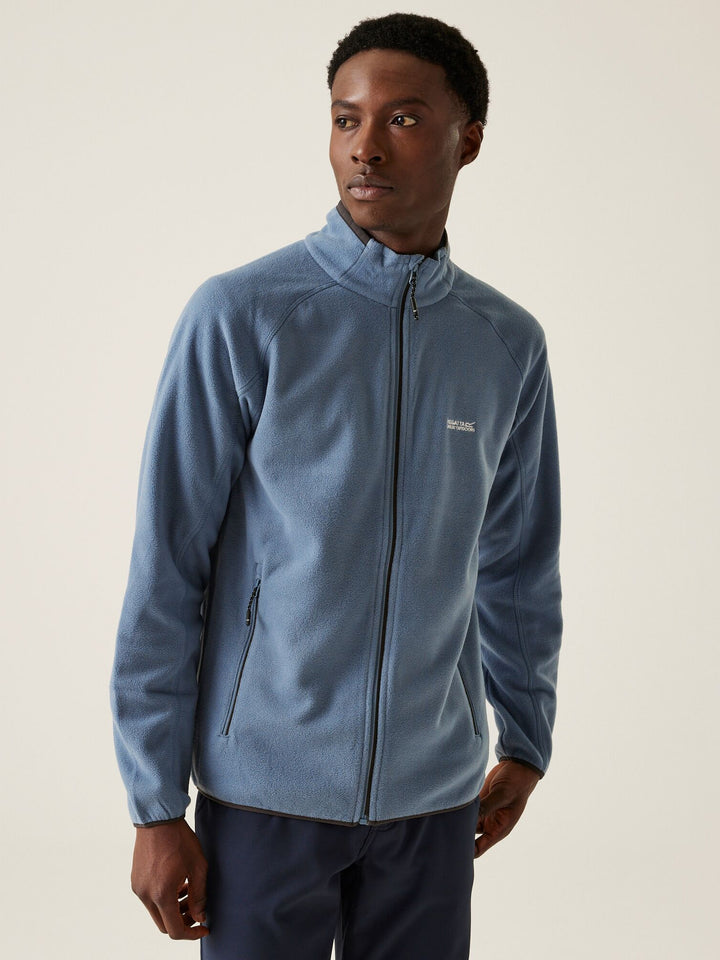 Regatta Mens L/S Fleece Zipper RMA502 (Sky)