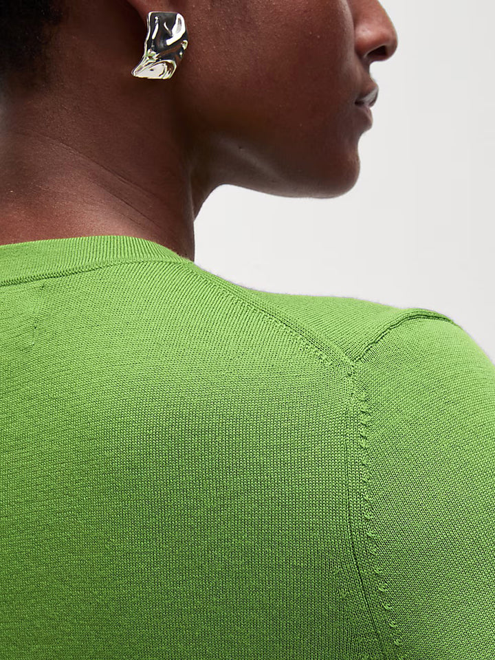 M&S Ladies R/N (Marino Wool) Cardigan T38/8623 ( Green )