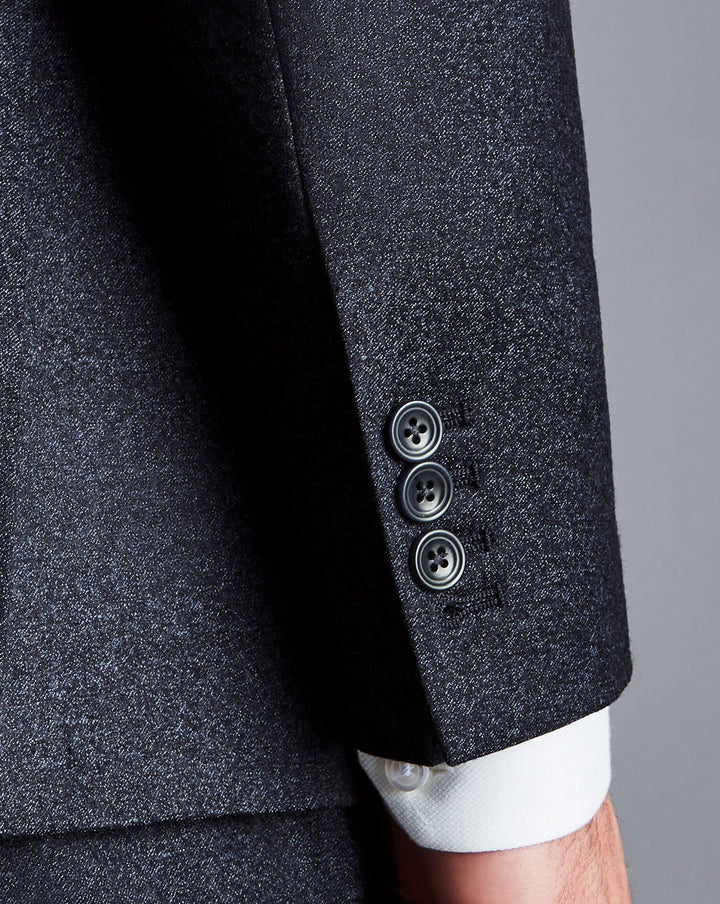 Ink Blue Italian Flannel Slim Fit Suit Jacket