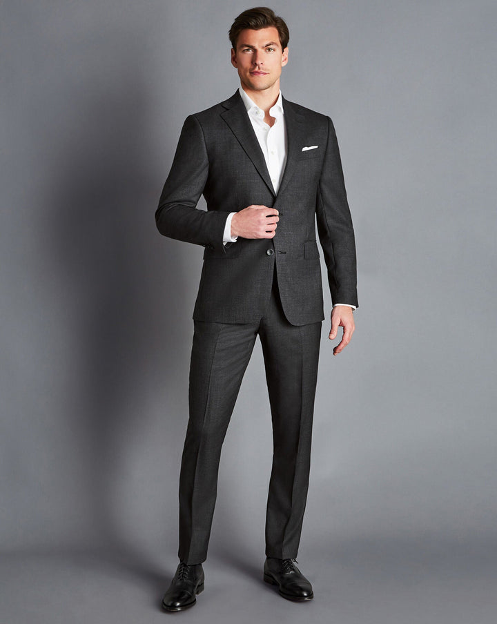 Charcoal Grey Slim Fit End On End Ultimate Performance Suit Jacket