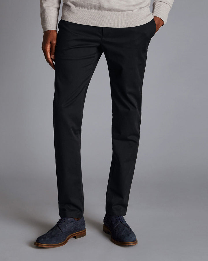 Black Slim Fit Ultimate Non-Iron Chino