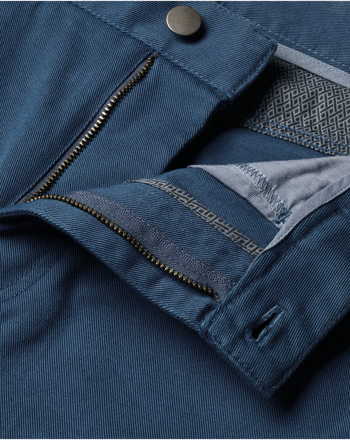 Petrol Blue Twill Slim Fit 5 Pocket Jeans