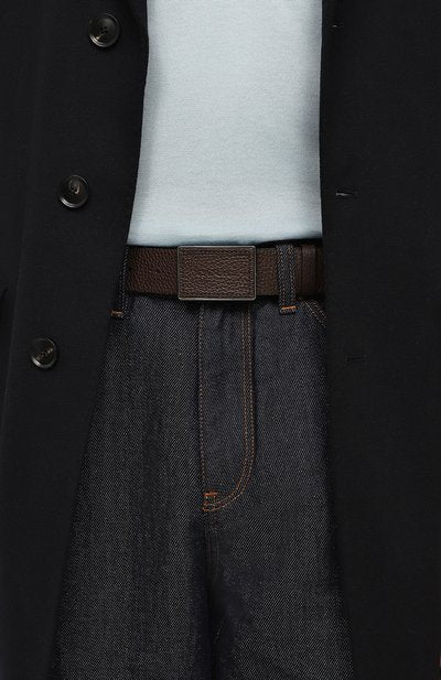 Canali Men Leather Belt KA00389 (Brown)