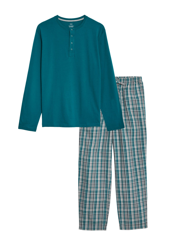 M&S Mens P.Cotton Night Suit T07/0526