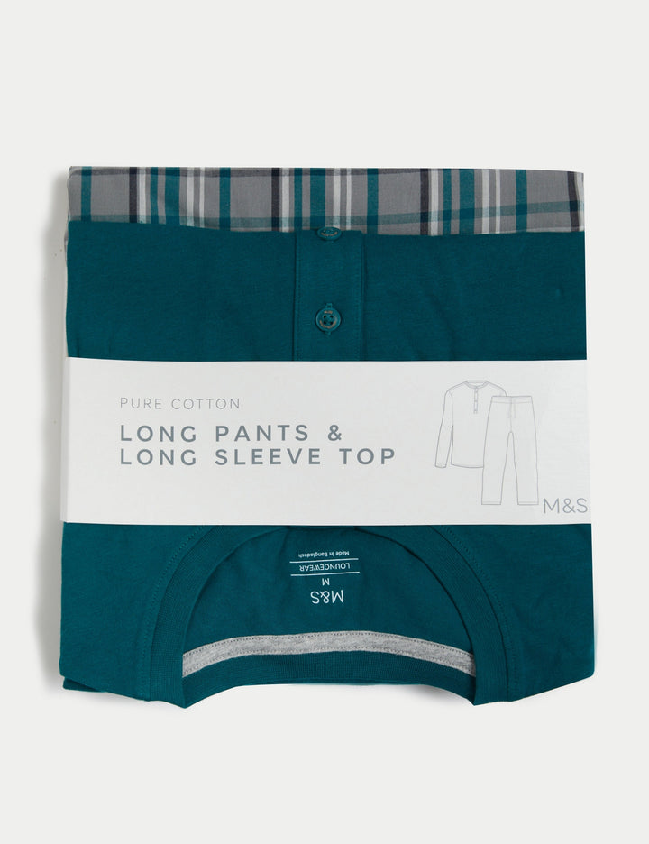 M&S Mens P.Cotton Night Suit T07/0526