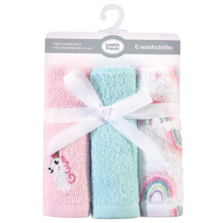 Luvable Baby Wash Cloth 6Pk #05965 (S-25)