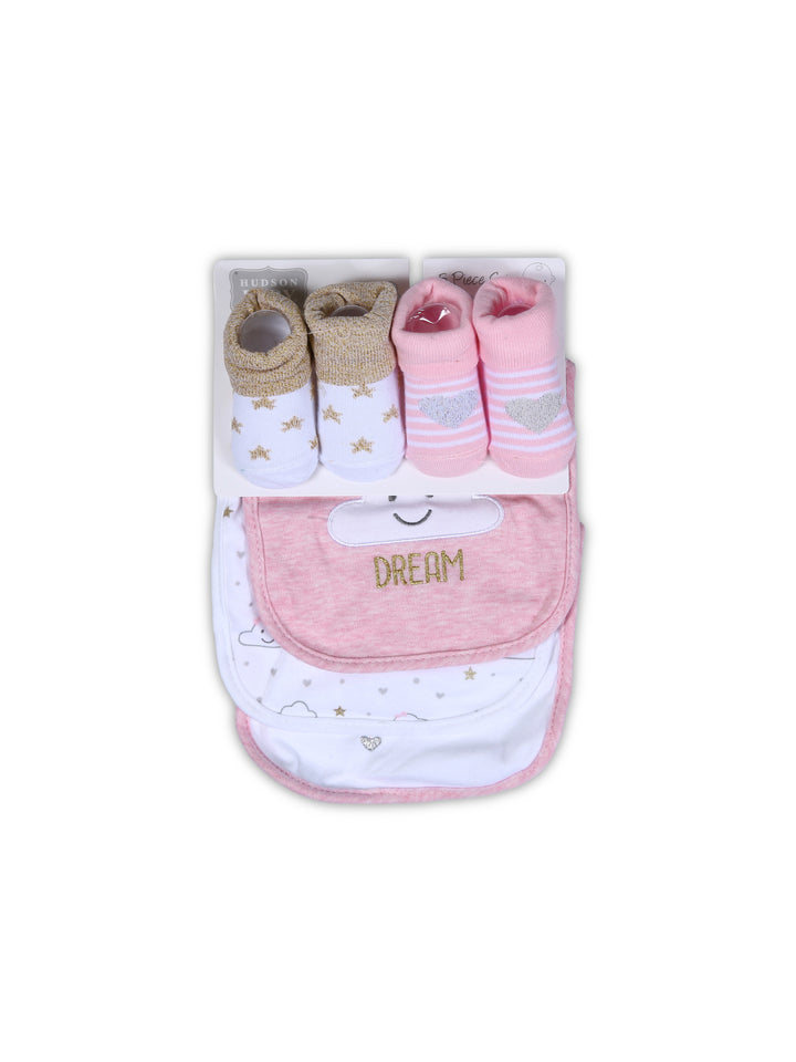 Imp Baby Bib & Booties Set 5Pcs #18064 (S-25)