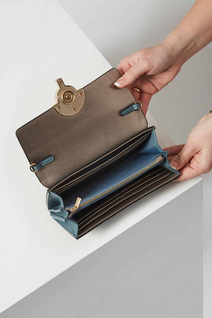 Ginny Airforce Blue Large Purse/Evening Bag