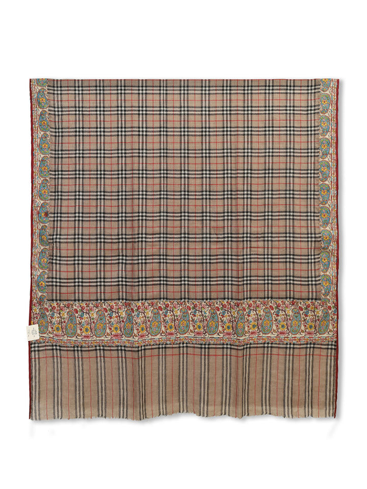 HS Tafta Pashmina Kalamkar Palla Shawl