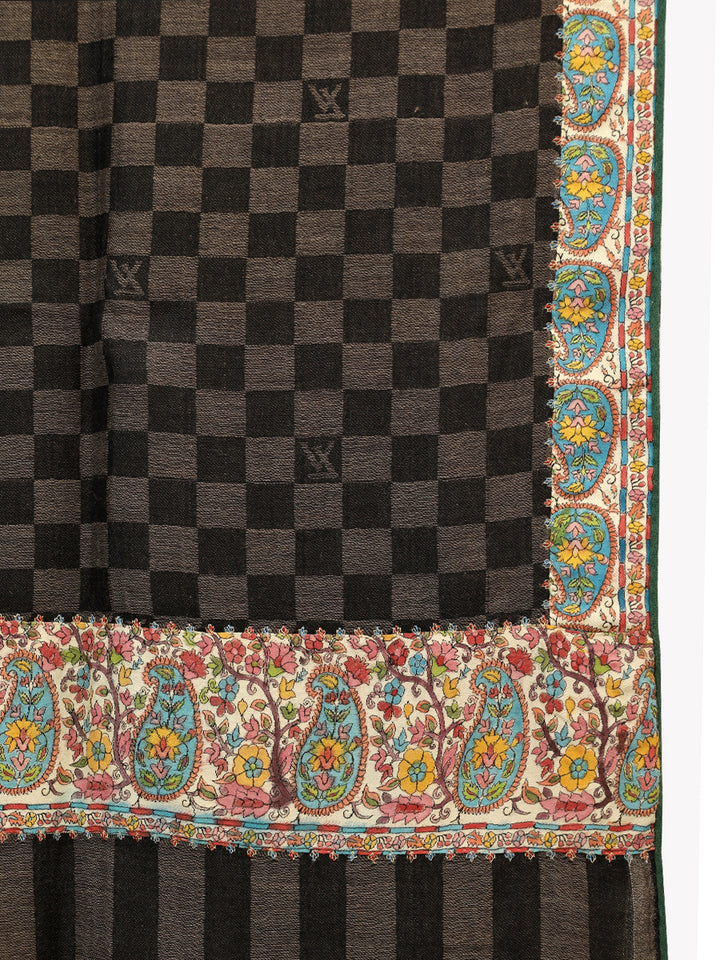 HS Tafta Pashmina Kalamkar Palla Shawl