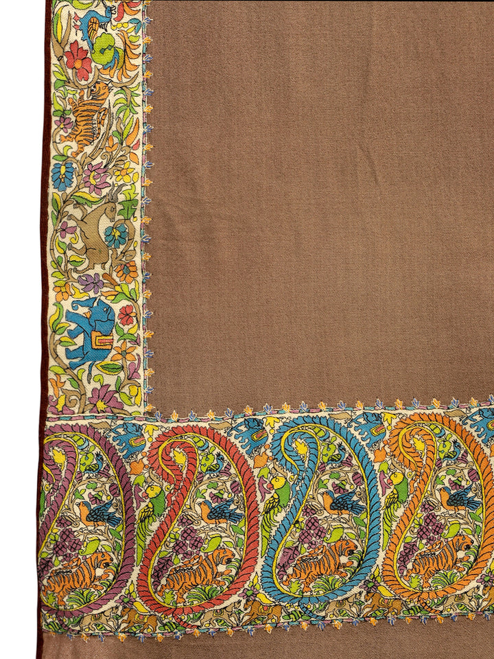 HS Tafta Pashmina Kalamkar Palla Shawl