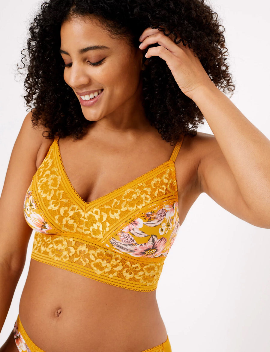 M&S Ladies Bralet Lace N/W N/P T33/8770B