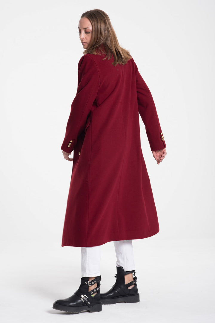LaDonna Ladies Long Coat With Button 70553
