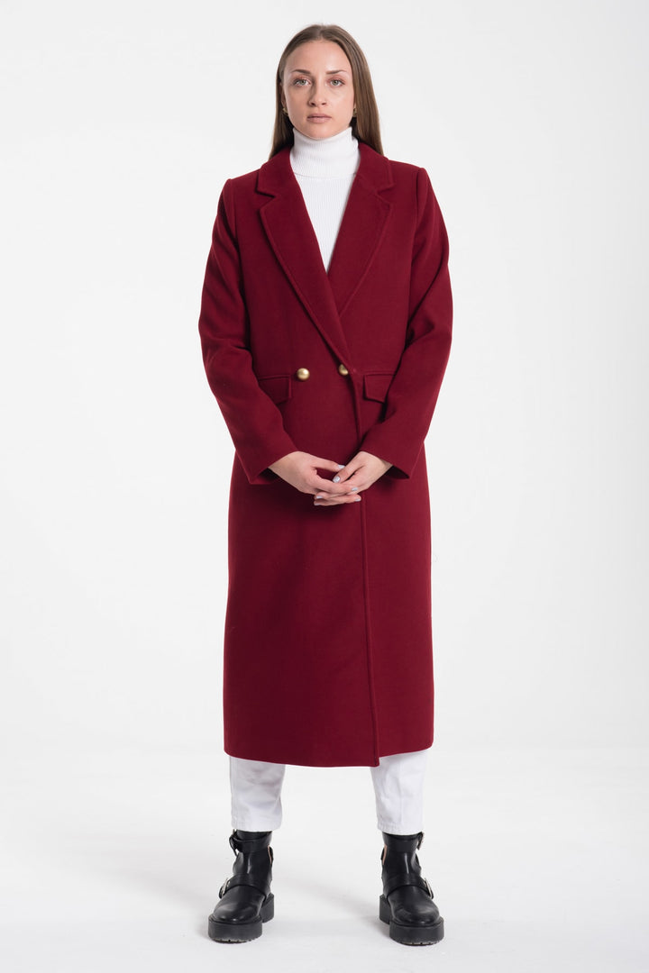 LaDonna Ladies Long Coat With Button 70553