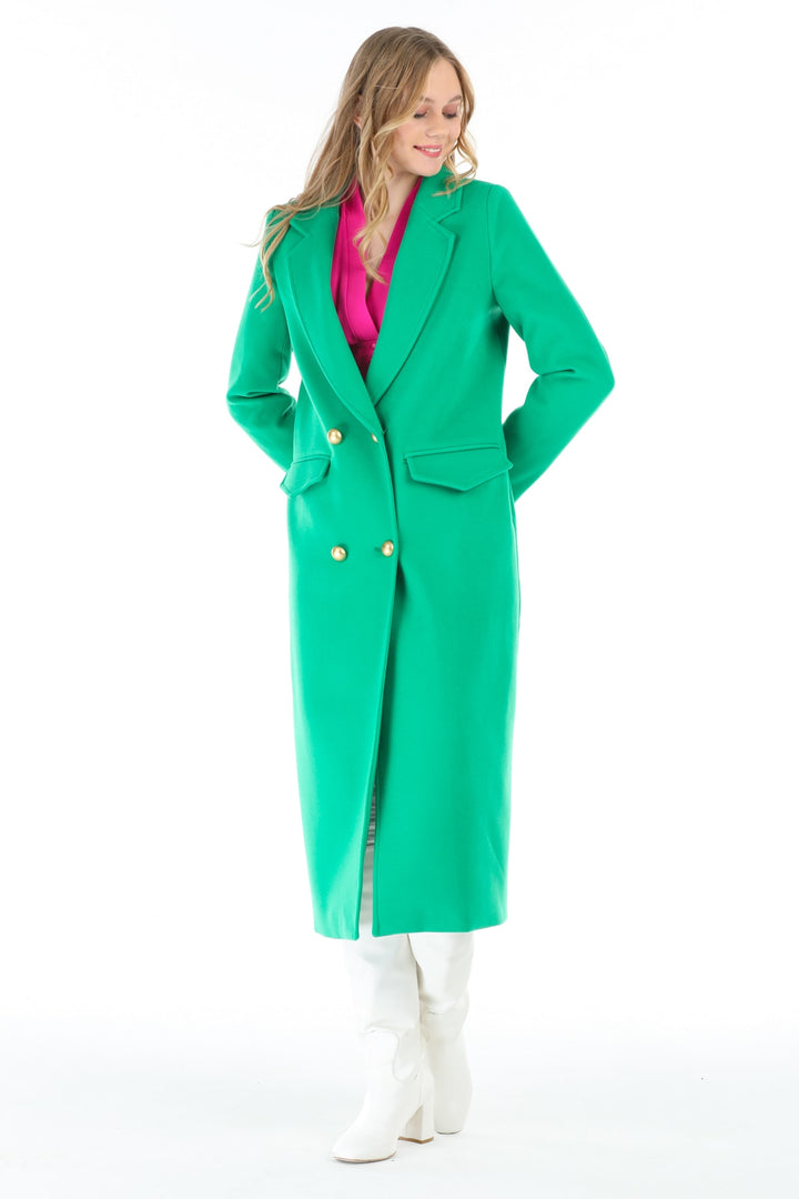 LaDonna Ladies Long Coat With Button 70553
