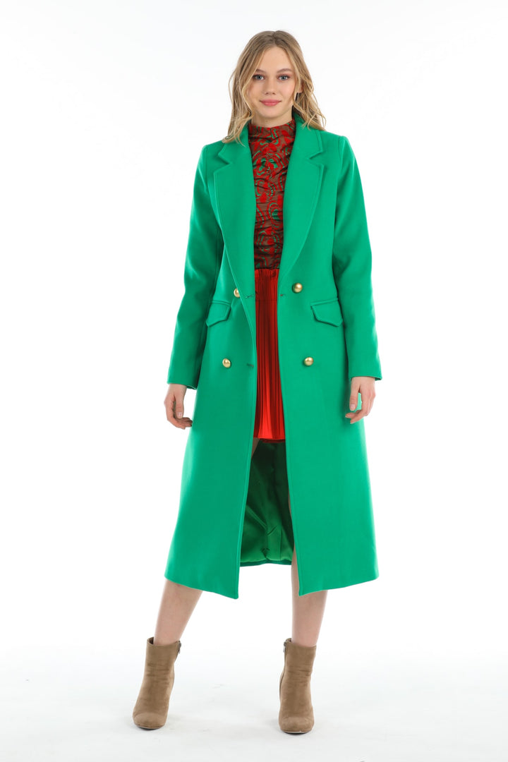 LaDonna Ladies Long Coat With Button 70553
