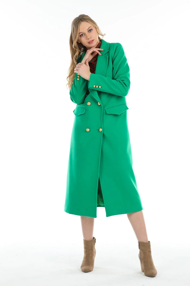 LaDonna Ladies Long Coat With Button 70553