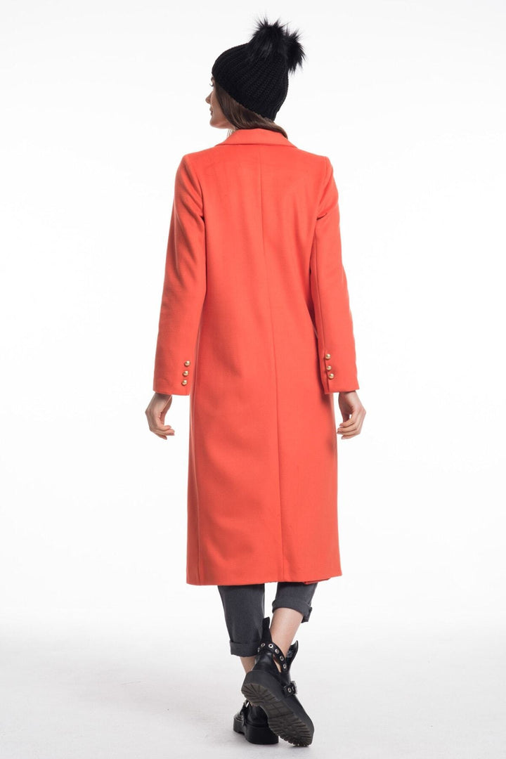 LaDonna Ladies Long Coat With Button 70553