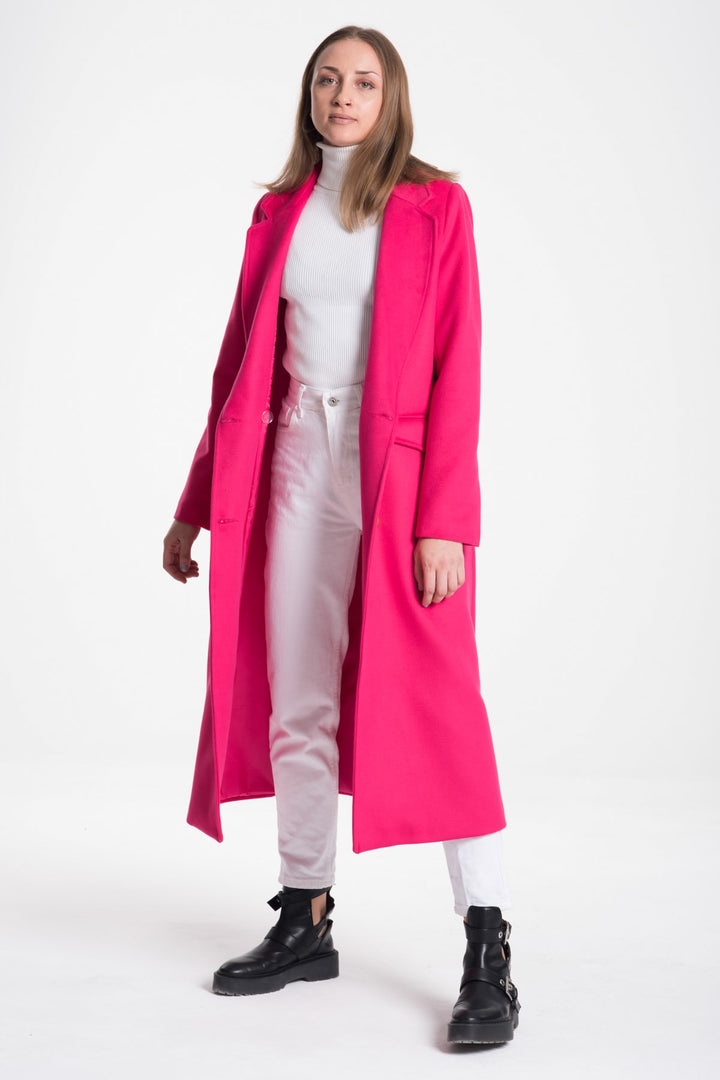 LaDonna Ladies Long Coat With Button 70553