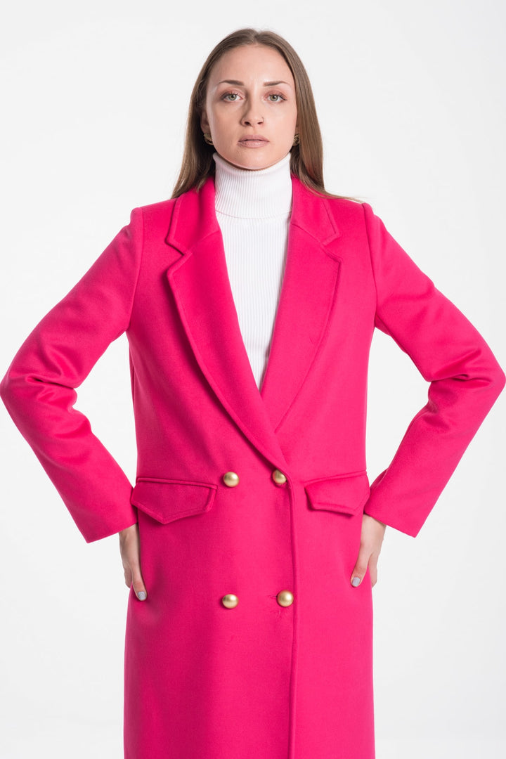 LaDonna Ladies Long Coat With Button 70553